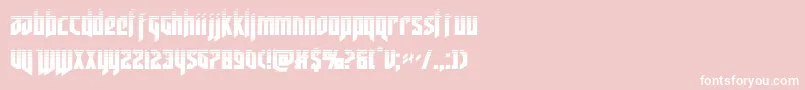 deathsheadhalf-Schriftart – Weiße Schriften auf rosa Hintergrund