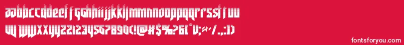 フォントdeathsheadhalf – 赤い背景に白い文字