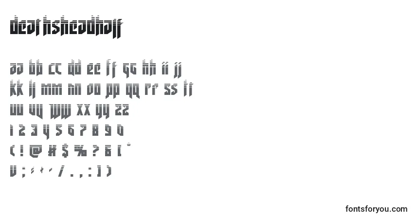 A fonte Deathsheadhalf (124695) – alfabeto, números, caracteres especiais