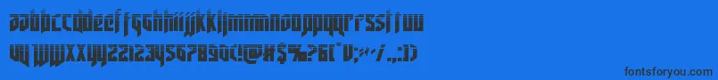 deathsheadhalf Font – Black Fonts on Blue Background
