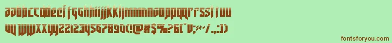 フォントdeathsheadhalf – 緑の背景に茶色のフォント