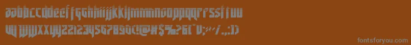 フォントdeathsheadhalf – 茶色の背景に灰色の文字