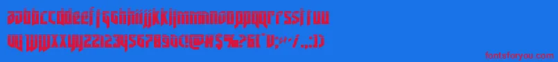 deathsheadhalf Font – Red Fonts on Blue Background