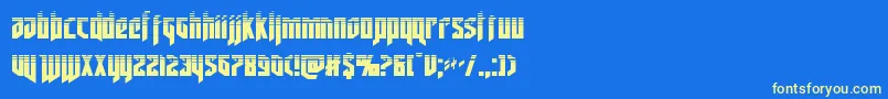 deathsheadhalf Font – Yellow Fonts on Blue Background
