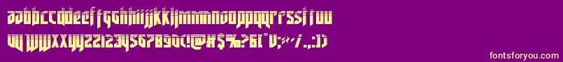 deathsheadhalf-Schriftart – Gelbe Schriften auf violettem Hintergrund