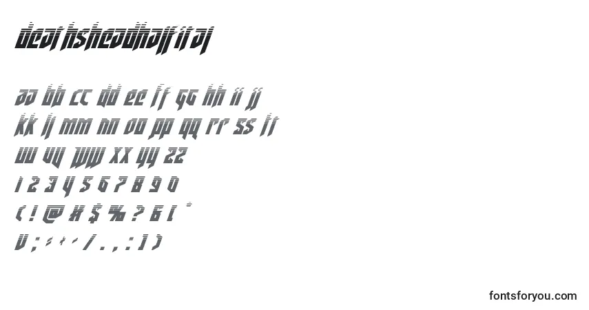 Deathsheadhalfitalフォント–アルファベット、数字、特殊文字
