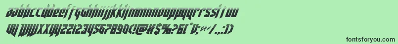 deathsheadhalfital-Schriftart – Schwarze Schriften auf grünem Hintergrund