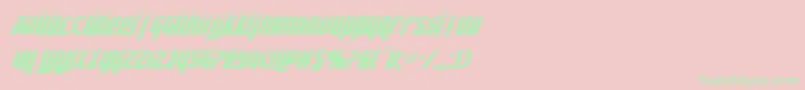 deathsheadhalfital Font – Green Fonts on Pink Background