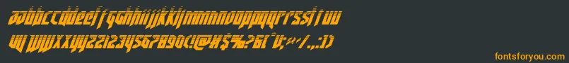 フォントdeathsheadhalfital – 黒い背景にオレンジの文字