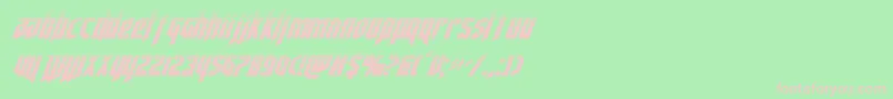 deathsheadhalfital Font – Pink Fonts on Green Background