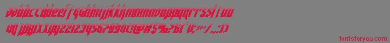 deathsheadhalfital Font – Red Fonts on Gray Background