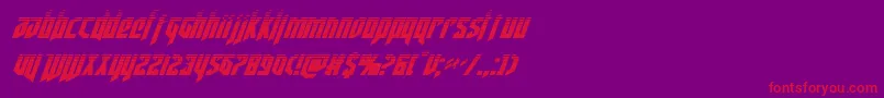 deathsheadhalfital-Schriftart – Rote Schriften auf violettem Hintergrund