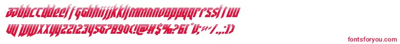 フォントdeathsheadhalfital – 白い背景に赤い文字