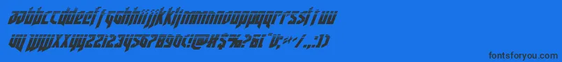 deathsheadhalfital Font – Black Fonts on Blue Background