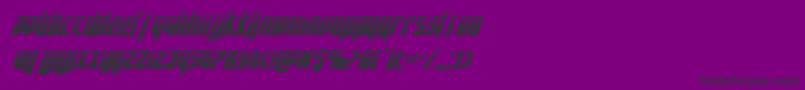 Шрифт deathsheadhalfital – чёрные шрифты на фиолетовом фоне