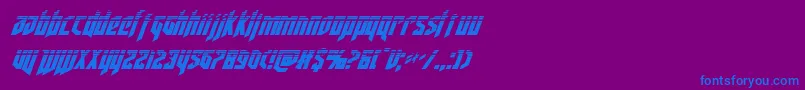 deathsheadhalfital Font – Blue Fonts on Purple Background