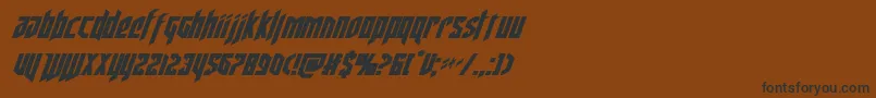 deathsheadital Font – Black Fonts on Brown Background