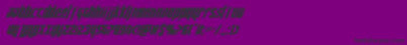 Czcionka deathsheadital – czarne czcionki na fioletowym tle