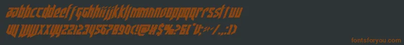 deathsheadital Font – Brown Fonts on Black Background