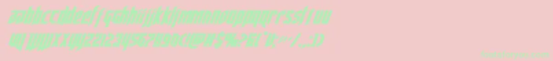 deathsheadital Font – Green Fonts on Pink Background