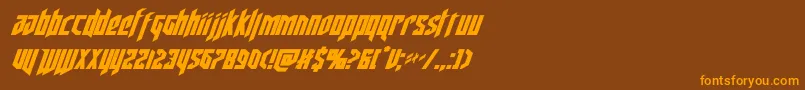 deathsheadital Font – Orange Fonts on Brown Background