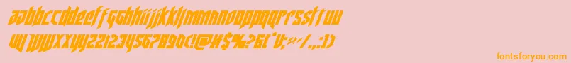 deathsheadital Font – Orange Fonts on Pink Background