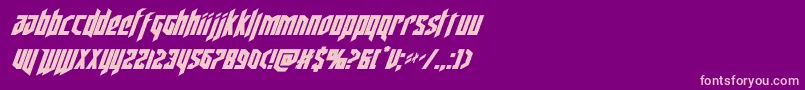 deathsheadital Font – Pink Fonts on Purple Background