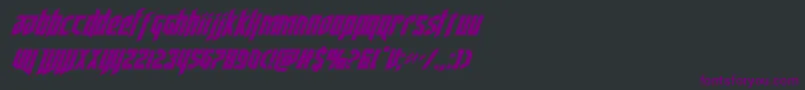 deathsheadital Font – Purple Fonts on Black Background