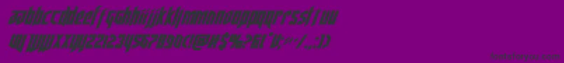deathsheadital Font – Black Fonts on Purple Background