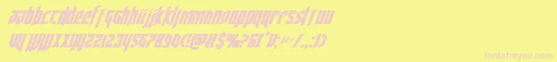 deathsheadital Font – Pink Fonts on Yellow Background