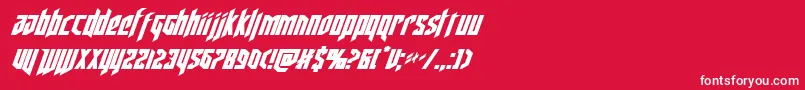 deathsheadital Font – White Fonts on Red Background