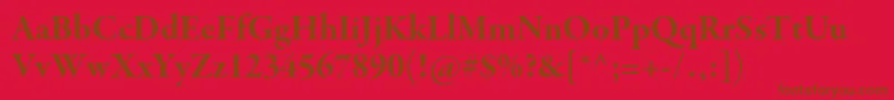 GaramondpremrproBdsubh Font – Brown Fonts on Red Background