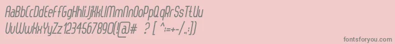 フォントThorupSansBoldItalic – ピンクの背景に灰色の文字