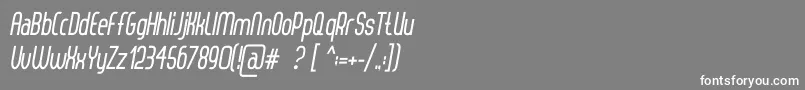 ThorupSansBoldItalic Font – White Fonts on Gray Background