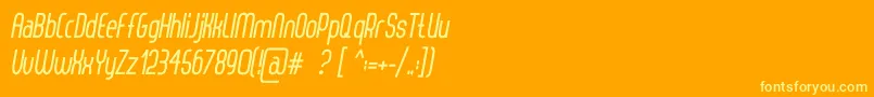Подробнее о шрифте ThorupSansBoldItalic Шрифт ThorupSansBoldItalic – жёлтые шрифты на оранжевом фоне