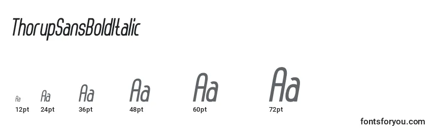 ThorupSansBoldItalic Font Sizes
