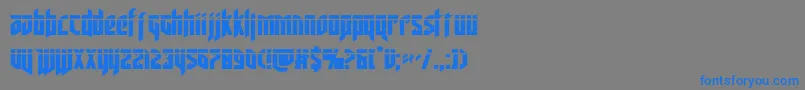 deathsheadlaser-Schriftart – Blaue Schriften auf grauem Hintergrund