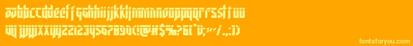 More about deathsheadlaser Font deathsheadlaser Font – Yellow Fonts on Orange Background
