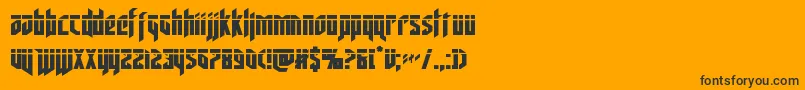 deathsheadlaser Font – Black Fonts on Orange Background