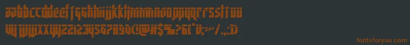 deathsheadlaser-fontti – ruskeat fontit mustalla taustalla