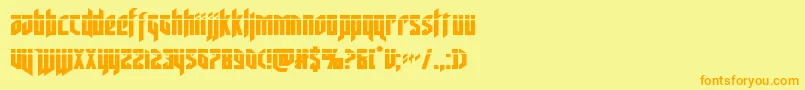 deathsheadlaser Font – Orange Fonts on Yellow Background