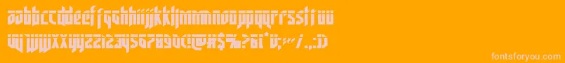 deathsheadlaser Font – Pink Fonts on Orange Background