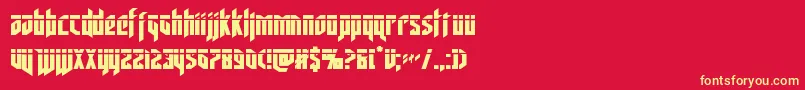 deathsheadlaser Font – Yellow Fonts on Red Background