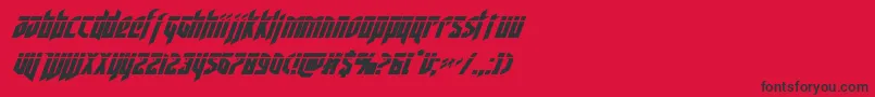 deathsheadlaserital-Schriftart – Schwarze Schriften auf rotem Hintergrund