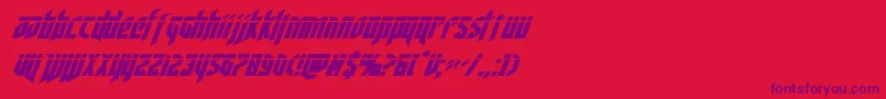 deathsheadlaserital-Schriftart – Violette Schriften auf rotem Hintergrund