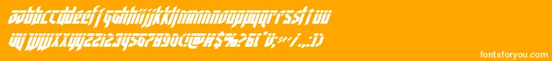 deathsheadlaserital Font – White Fonts on Orange Background