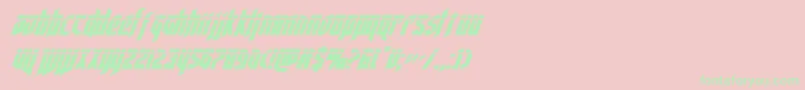 deathsheadlaserital Font – Green Fonts on Pink Background