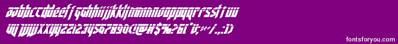 deathsheadlaserital Font – White Fonts on Purple Background