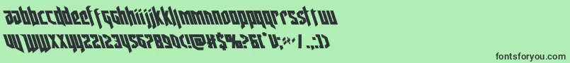 deathsheadleft Font – Black Fonts on Green Background