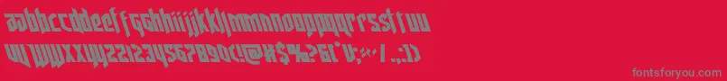 deathsheadleft-fontti – harmaat kirjasimet punaisella taustalla